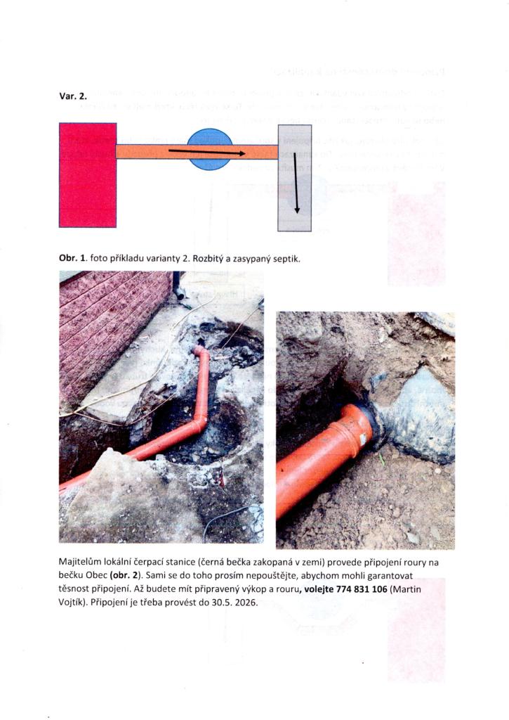 informace kanalizace 